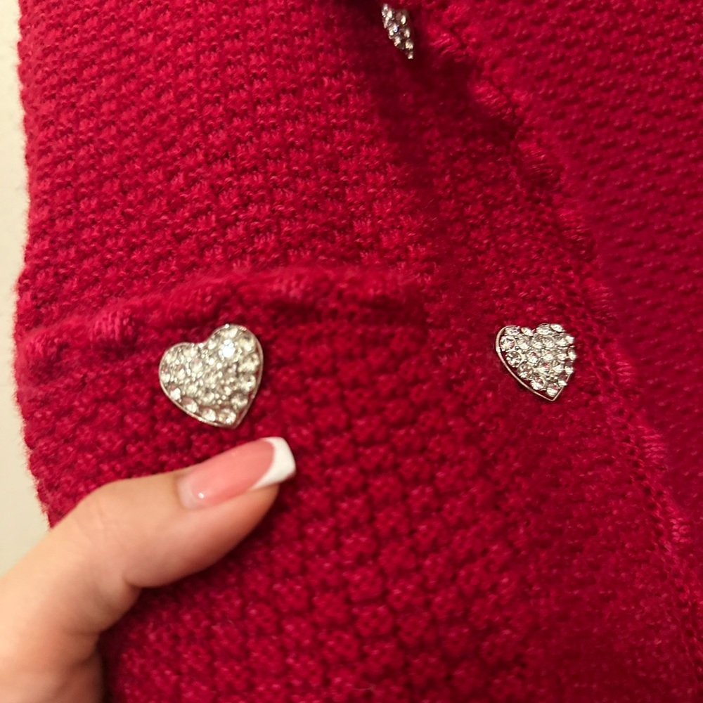Self-Portrait Red Heart Button Knit Set (Cardigan & Skirt) - NWT - Picture 8 of 8
